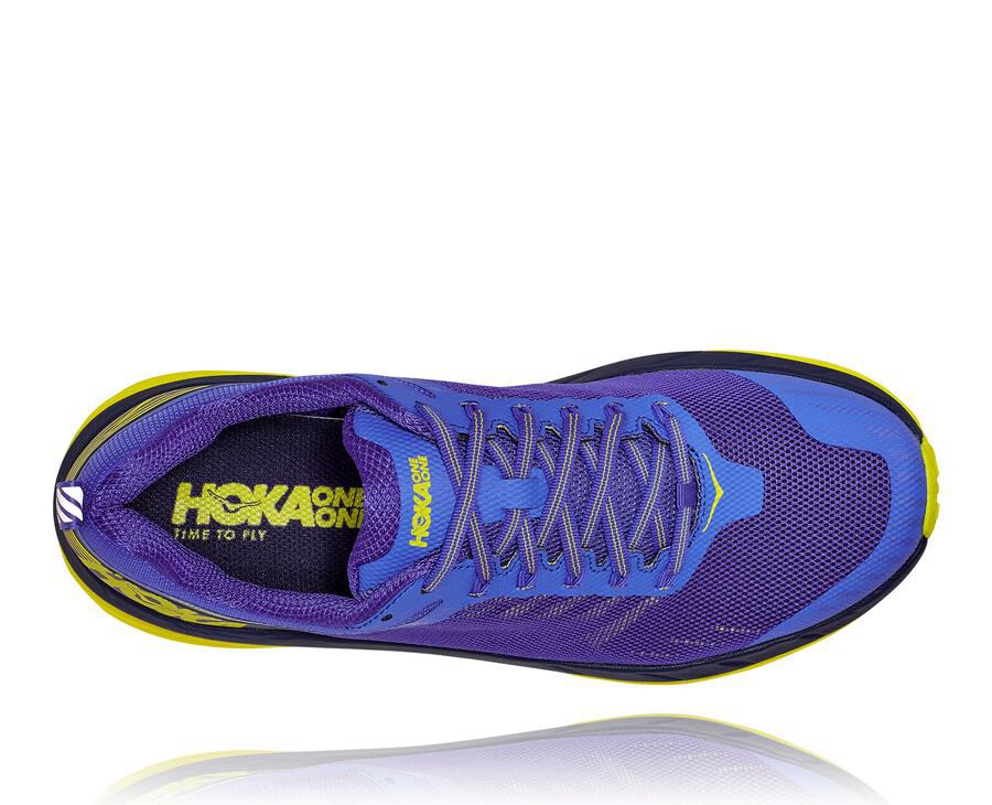 Hoka Australia One One Challenger ATR 5 - Mens Trail Shoes Blue/Green - AKNCI-4271